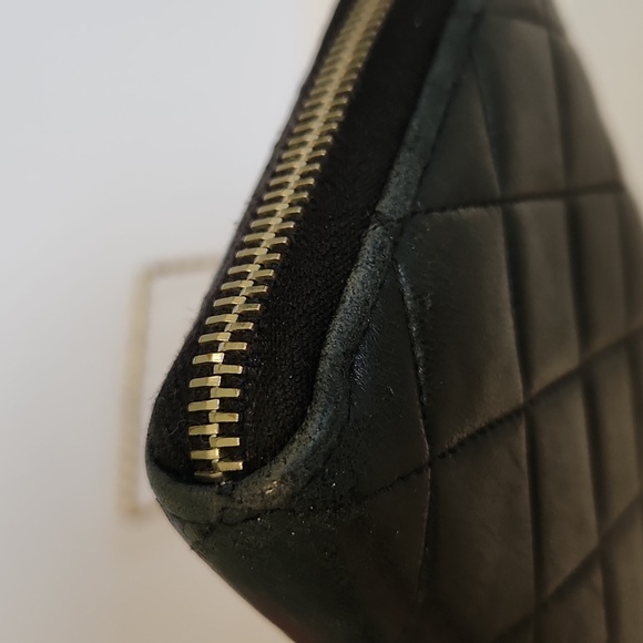 Chanel Lambskin Quilted Zip Long Wallet - Picture 9 of 13